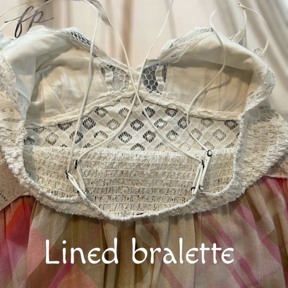 **SOLD** FREE PEOPLE Adella Sleeveless Printed Mini Slip Dress in Ivory NWT - Picture 13 of 16